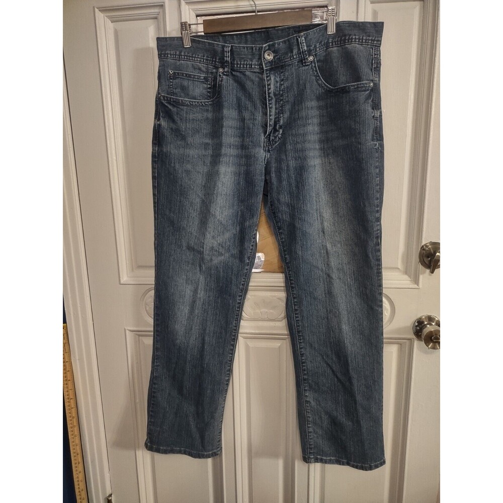 TK Axel Jeans Mens Size 36x30 Slim Straight Light Wash Blue Denim